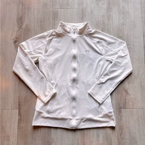 Under Armour white zip up sweater